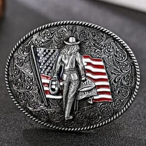 All American Cowgirl Belt Buckle- New